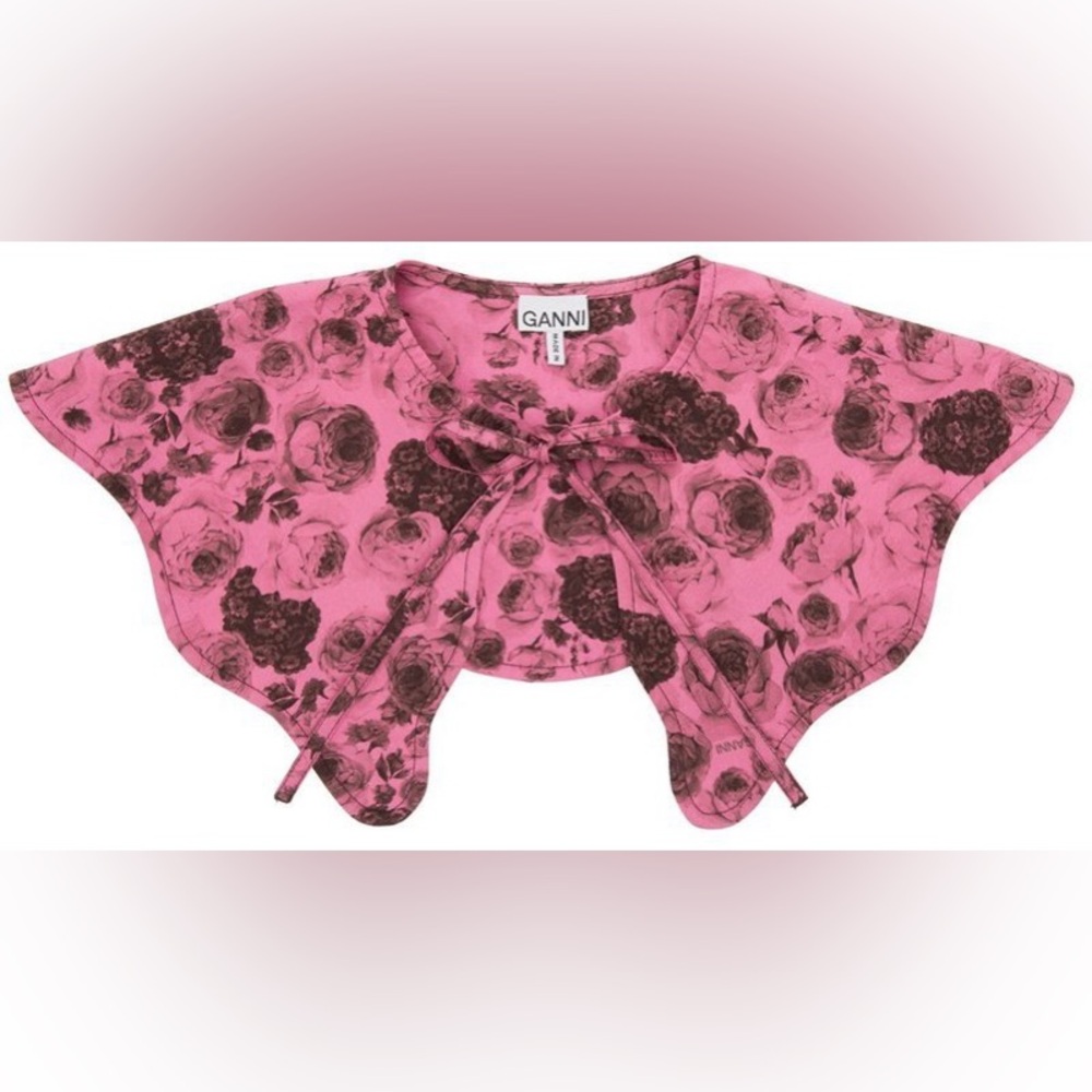 Ganni Pink Floral Detachable Collar